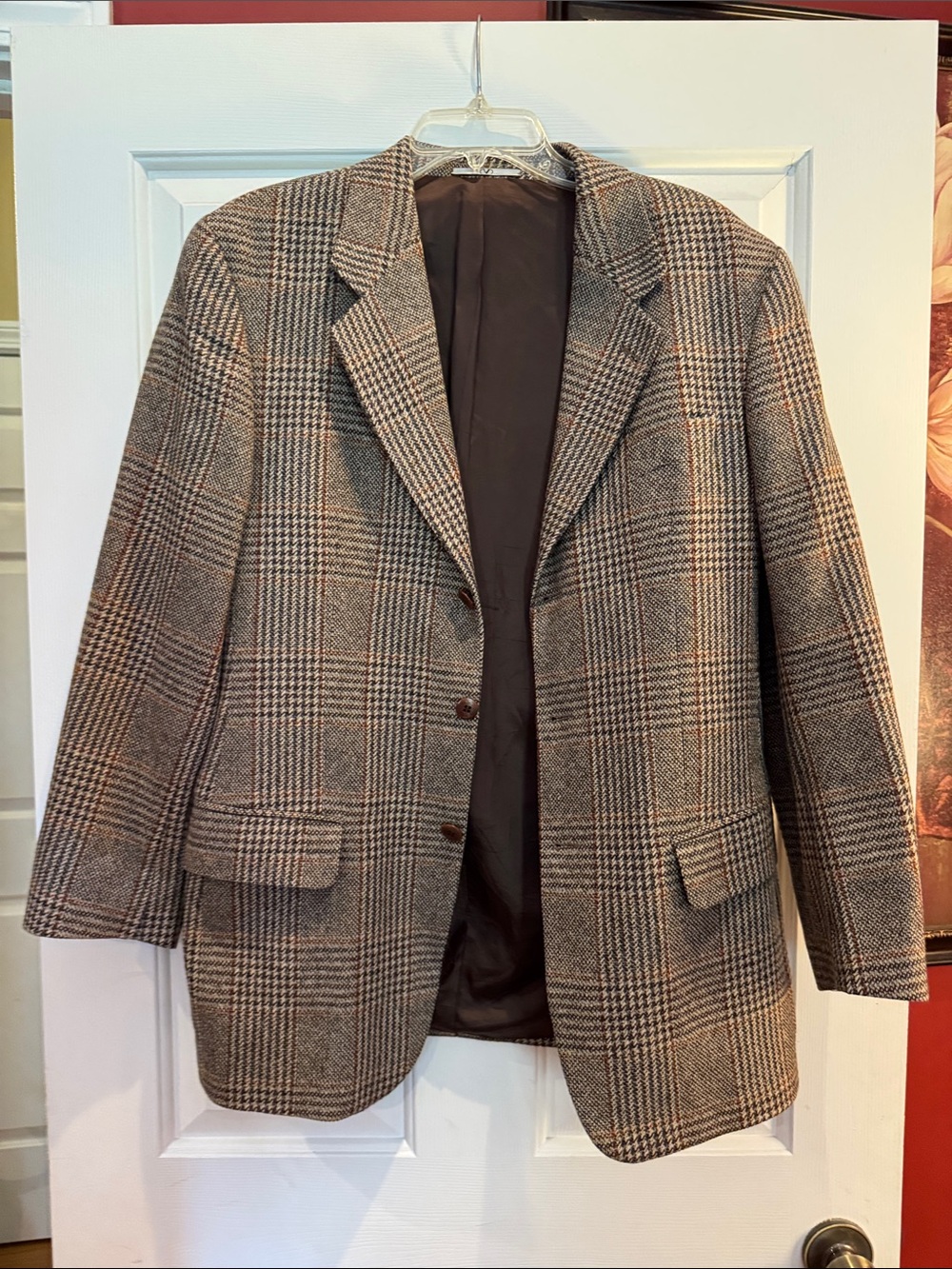 Valentino Brown Glen Plaid Sport Coat Blazer
